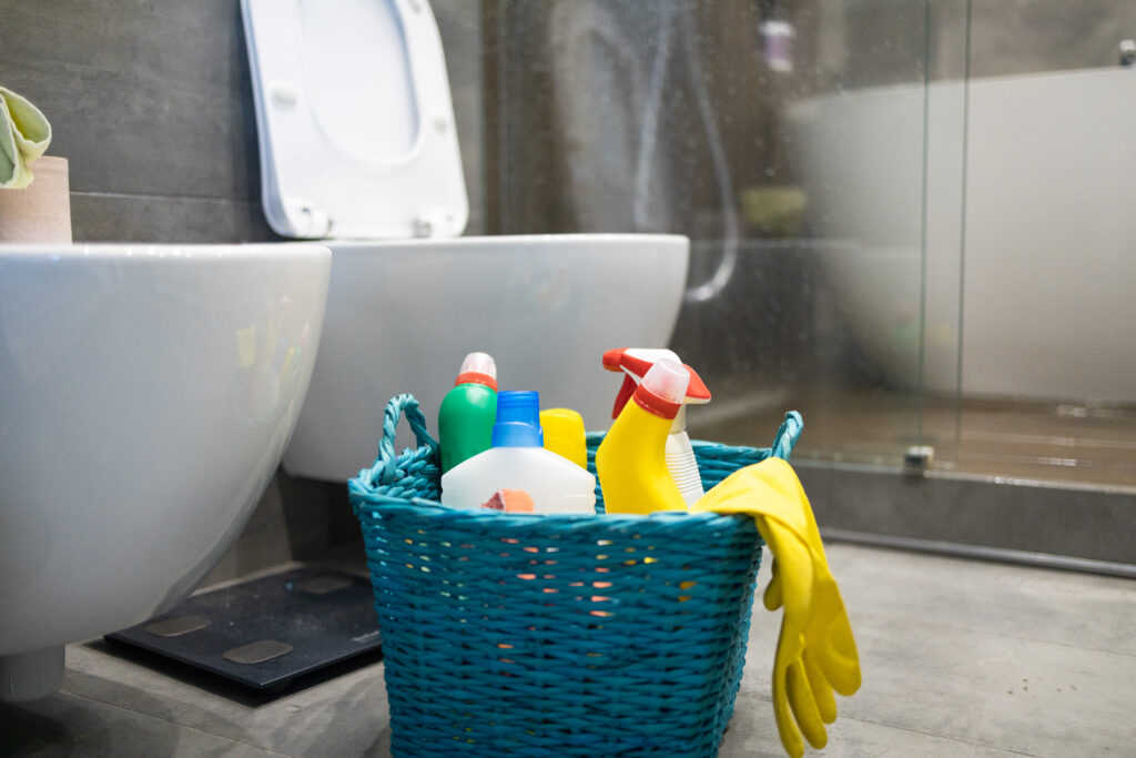 dispose of bathroom waste